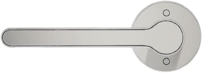 Blusafe ブリーズ ローズ サテン クローム - Blusafe 指紋認証内部ドアロック、生体認証スマートドアハンドル、指紋 50 個、バックアップキー 2 個、HMO/学生寮、寝室、ホームオフィスロック (ローズ、サテンクローム)