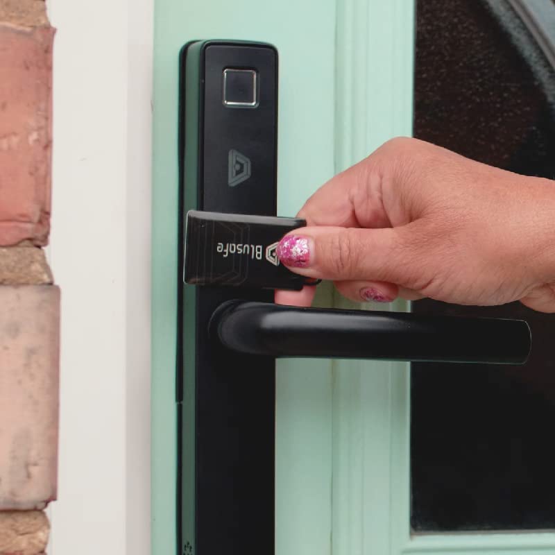 Blusafe Smart Door Lock RFID Key Card 2 Pack Key Card, Key Tag Black