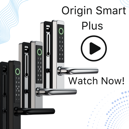 Origin Smart - Plus |  304 Stainless Steel Smart Door Handle with Fingerprint, App Control & Voice Assistant Integration
