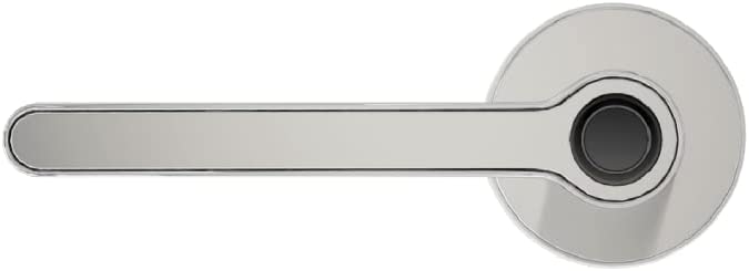 Blusafe Breeze Rose Satin Chrome - Blusafe Fingerprint Internal Door Lock, Biometric Smart Door Handle, 50 Fingerprints, 2 Backup Keys, HMO/Student Houses, Bedrooms, Home Office Locks (Rose, Satin Chrome)