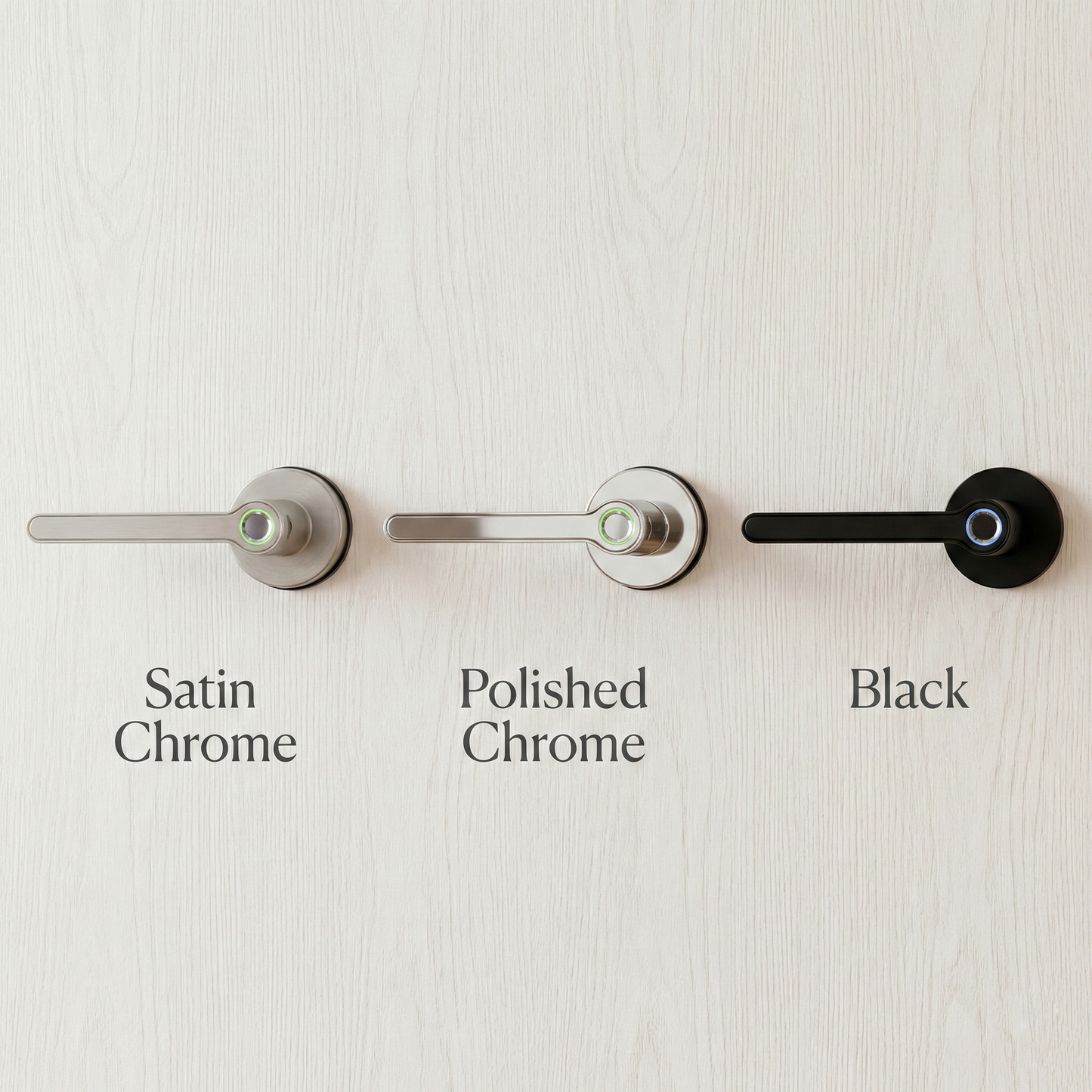 Blusafe Breeze Plus Rose Smart Door Handle – Fingerprint, App Control & Bluetooth Wi-fi Access