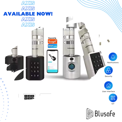 Blusafe Axis Smart Euro Cylinder — TTLock App, Fingerprint + Keypad + RFID + Key