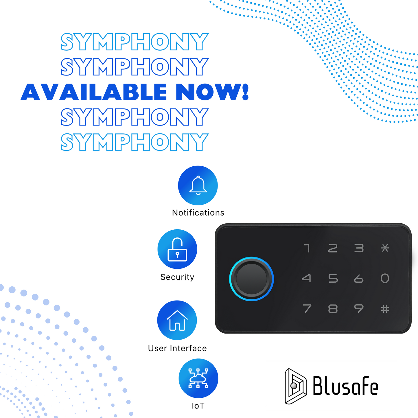 Blusafe Symphony Black - Älykäs kaappilukko RFID-kortti NFC piilotettu lipaston laatikon lukko - kaapin oven lukko Bluetooth-sovelluksella lasten turvallisuuteen keittiön ruokakomero huonekalut musta