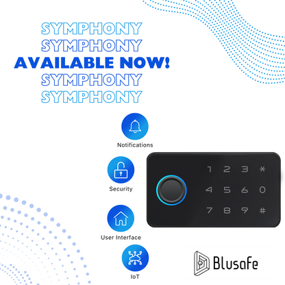 Blusafe Symphony Black - Älykäs kaappilukko RFID-kortti NFC piilotettu lipaston laatikon lukko - kaapin oven lukko Bluetooth-sovelluksella lasten turvallisuuteen keittiön ruokakomero huonekalut musta