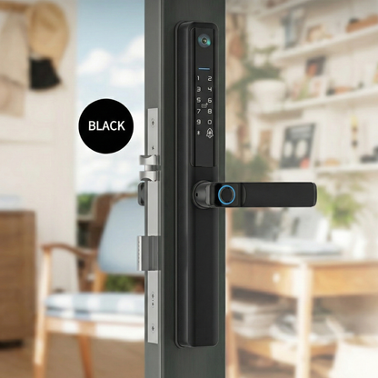 Blusafe Fortis V – Tuya WiFi Camera Smart Handle with Fingerprint, RFID, Keypad & Mechanical Key