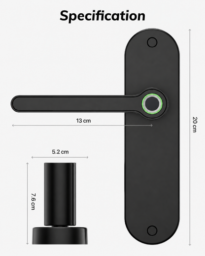 Blusafe Breeze Plus Internal Smart Door Handle — Fingerprint & App