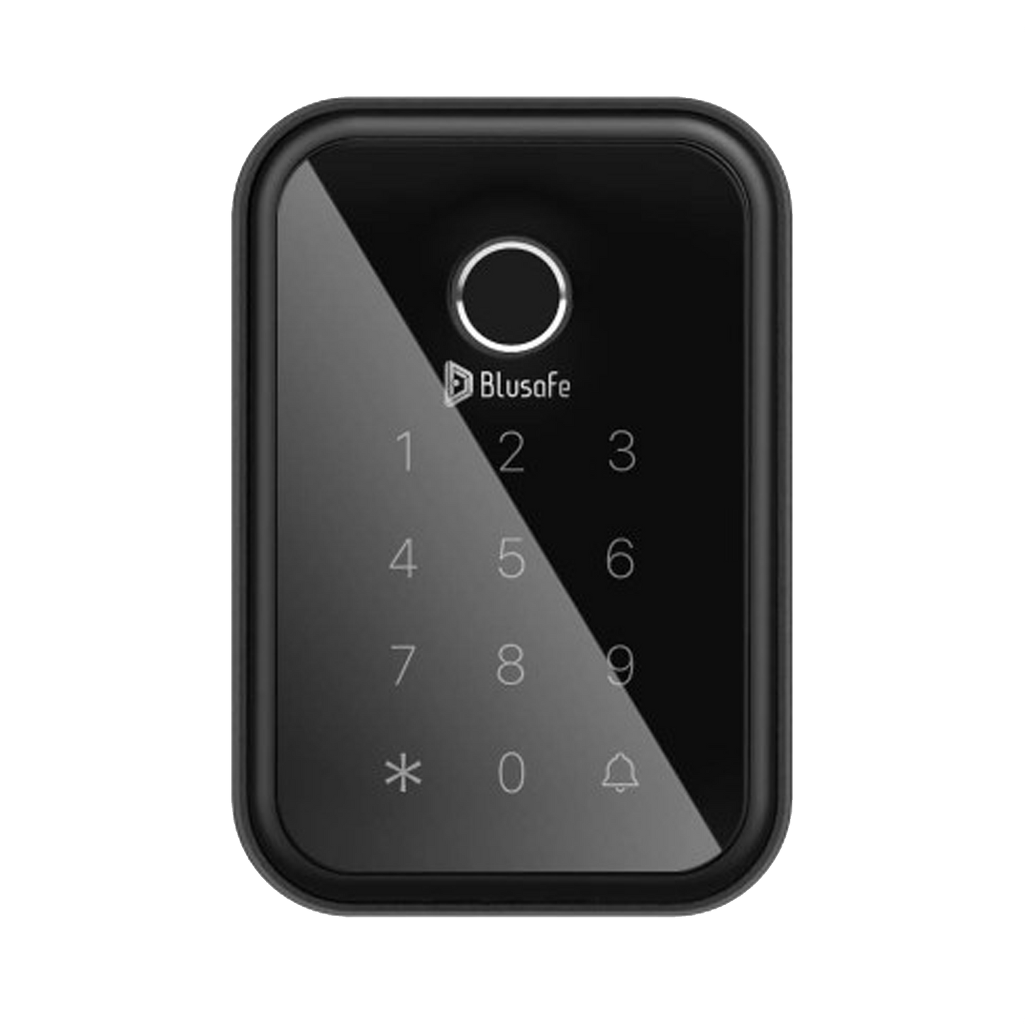 Blusafe Cloud Black - Keyless Finger Print Smart Door Lock, Touch Keypad, Pin Code Access Lock, Internal Thumbturn Operation