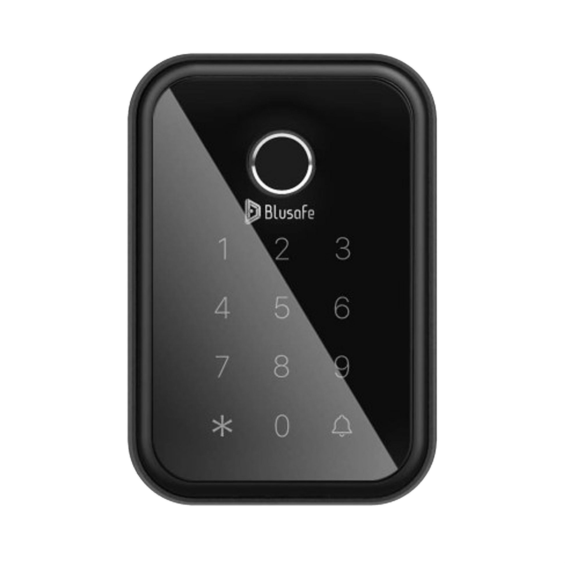 Blusafe Cloud Black - Keyless Finger Print Smart Door Lock, Touch Keypad, Pin Code Access Lock, Internal Thumbturn Operation