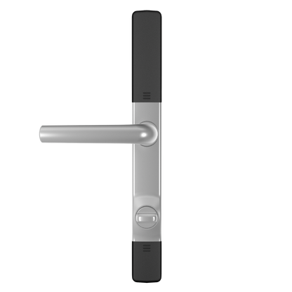 Blusafe Origin Smart Satin Chrome - Manija de puerta sin llave para seguridad del hogar, control de aplicaciones, tarjeta de acceso, bloqueo/desbloqueo remoto