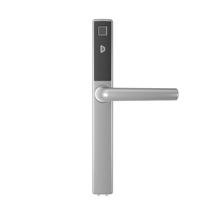 Blusafe Origin Smart Satin Chrome - Keyless Door Handle for Home Security, App Control, Key Card, Remote Lock/Unlock