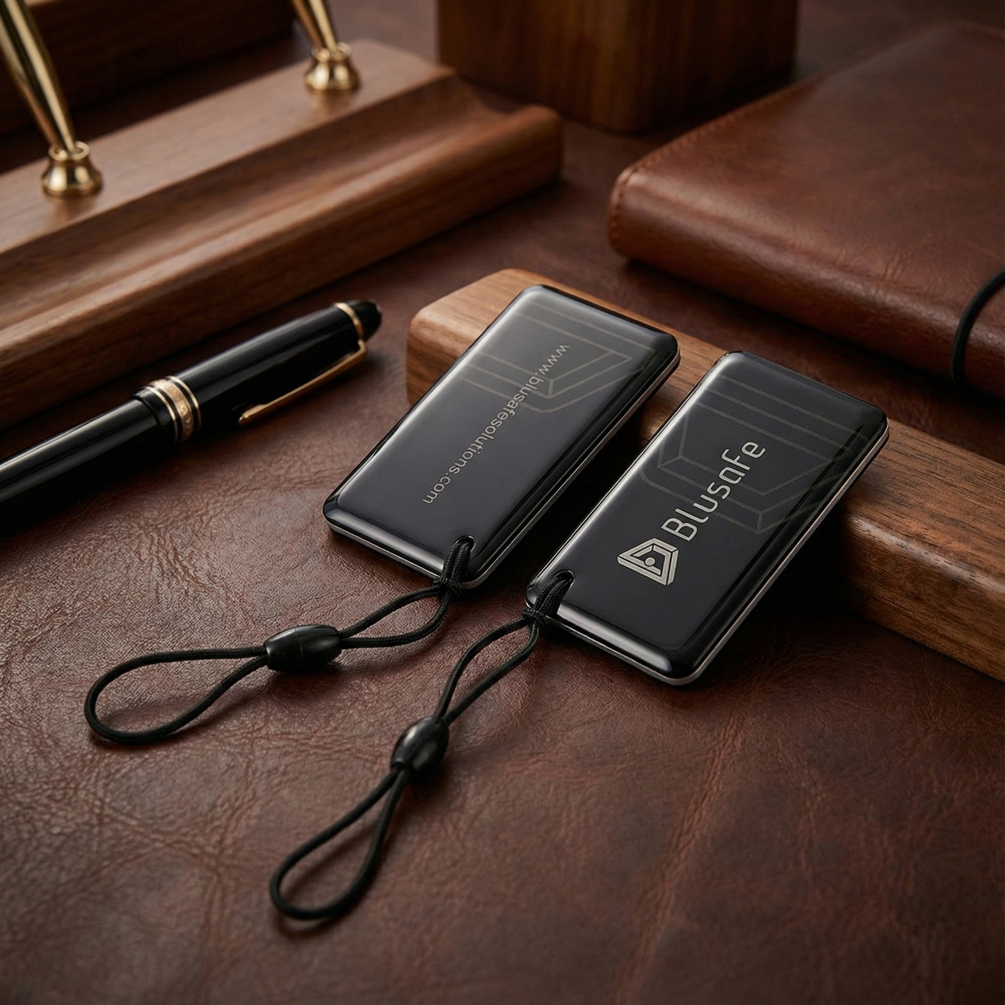 Blusafe Smart Door Lock RFID Key Card 2 Pack Key Card, Key Tag Black