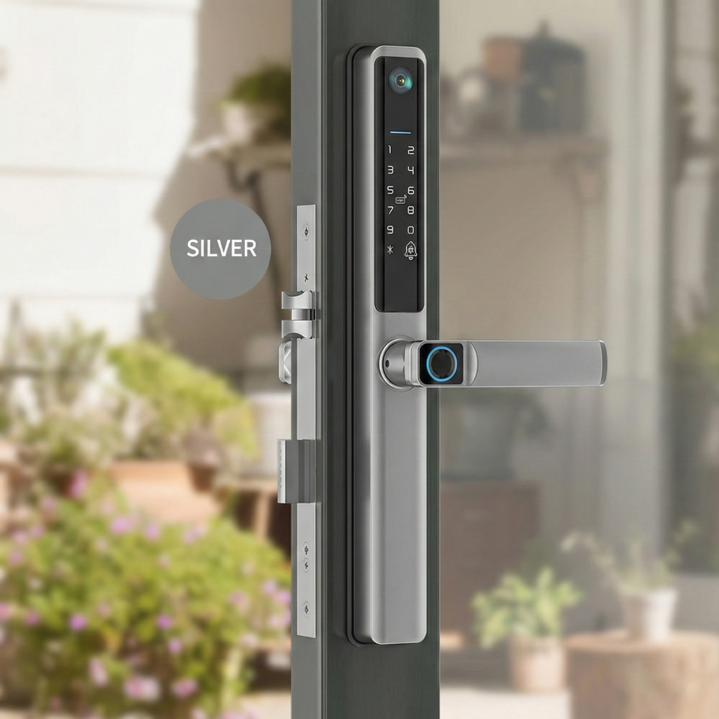 Blusafe Fortis V – Tuya WiFi Camera Smart Handle with Fingerprint, RFID, Keypad & Mechanical Key