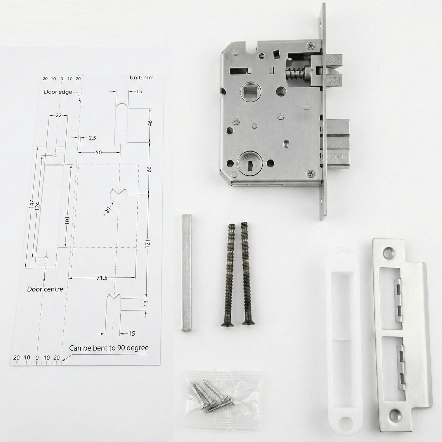 Blusafe Timber Door Lift-Lever Conversion Kit