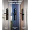Blusafe Apollo Black - Manija de puerta sin llave para seguridad del hogar, huella dactilar, tarjeta llave, teclado, control por aplicación, bloqueo/desbloqueo remoto