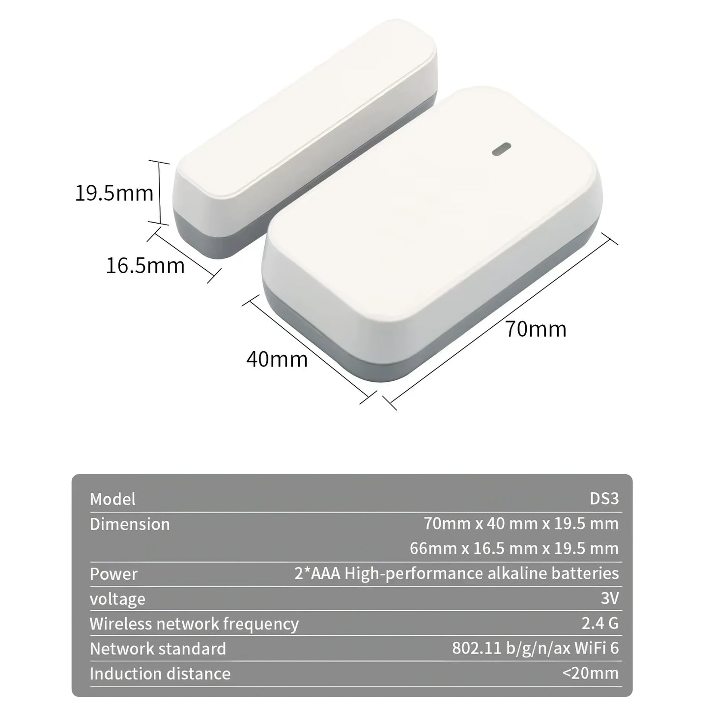 Blusafe DS3 Wi-Fi Window & Door Sensor