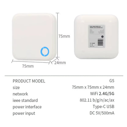 TTLock G5 Dual-Band Wi-Fi Gateway for Blusafe Smart Locks